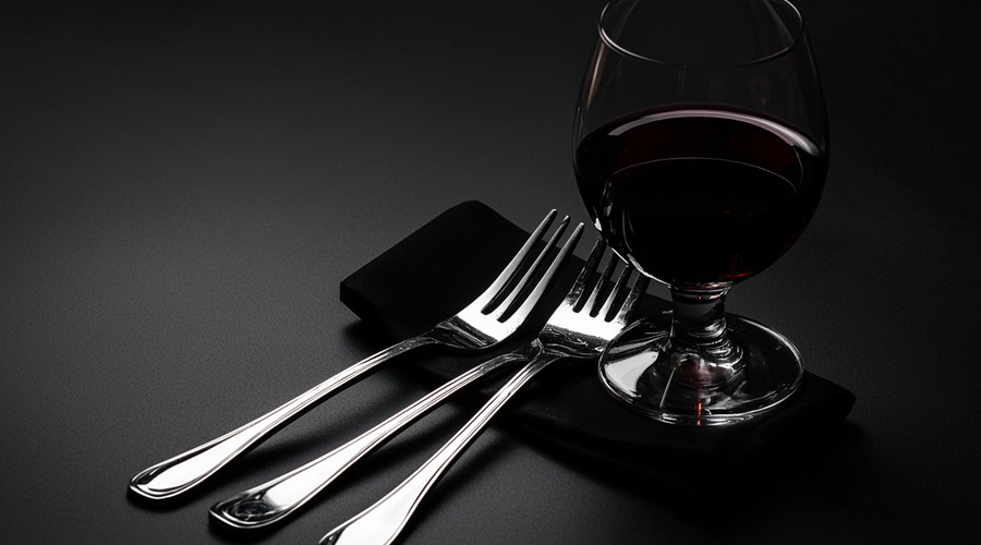 white silverware set
